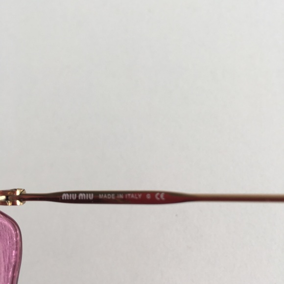 PINK CAT EYE MIU MIU SUNGLASSES - Picture 7 of 8